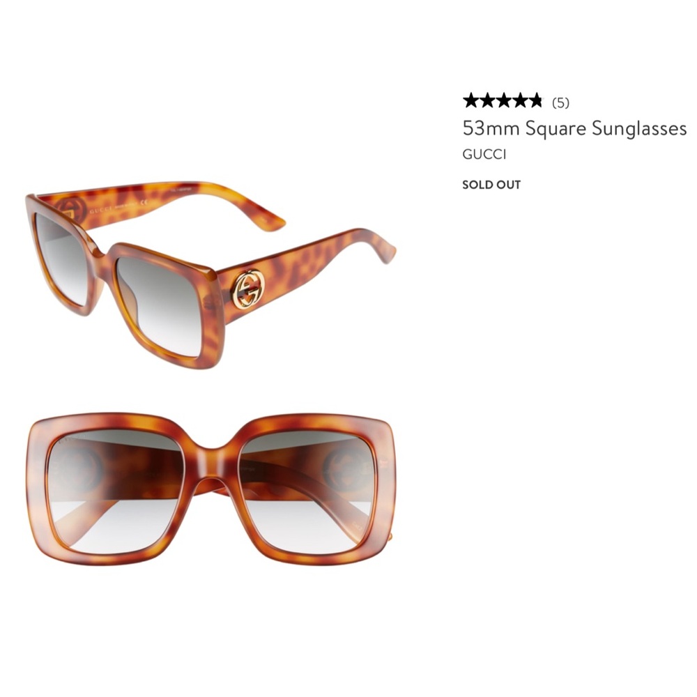Gucci 53mm Square Sunglasses